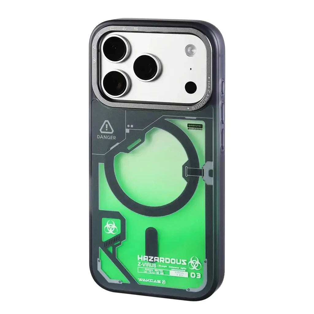 TecHub WAKCAS Glitter Liquid Sand iPhone 17 Pro Max case with shimmering, textured design for stylish protection.