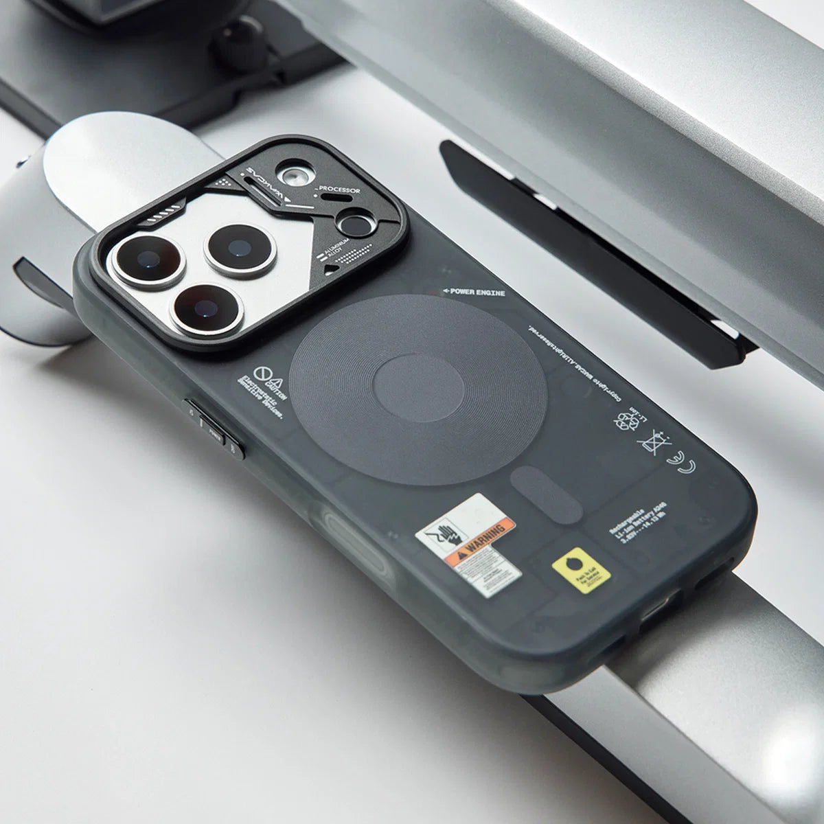 Frosted Mechanical Anti-Drop Magnetic iPhone Magsafe Case for iPhone 17 Pro Max