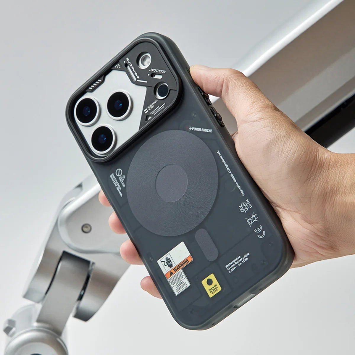 Frosted Mechanical Anti-Drop Magnetic iPhone Magsafe Case for iPhone 17 Pro Max