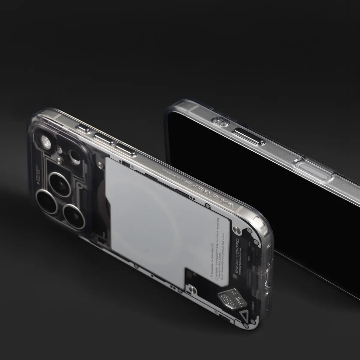 WAKCAS Black See-Through Matte MagSafe iPhone Case for iPhone 17 Pro Max - Matte Black See-Through