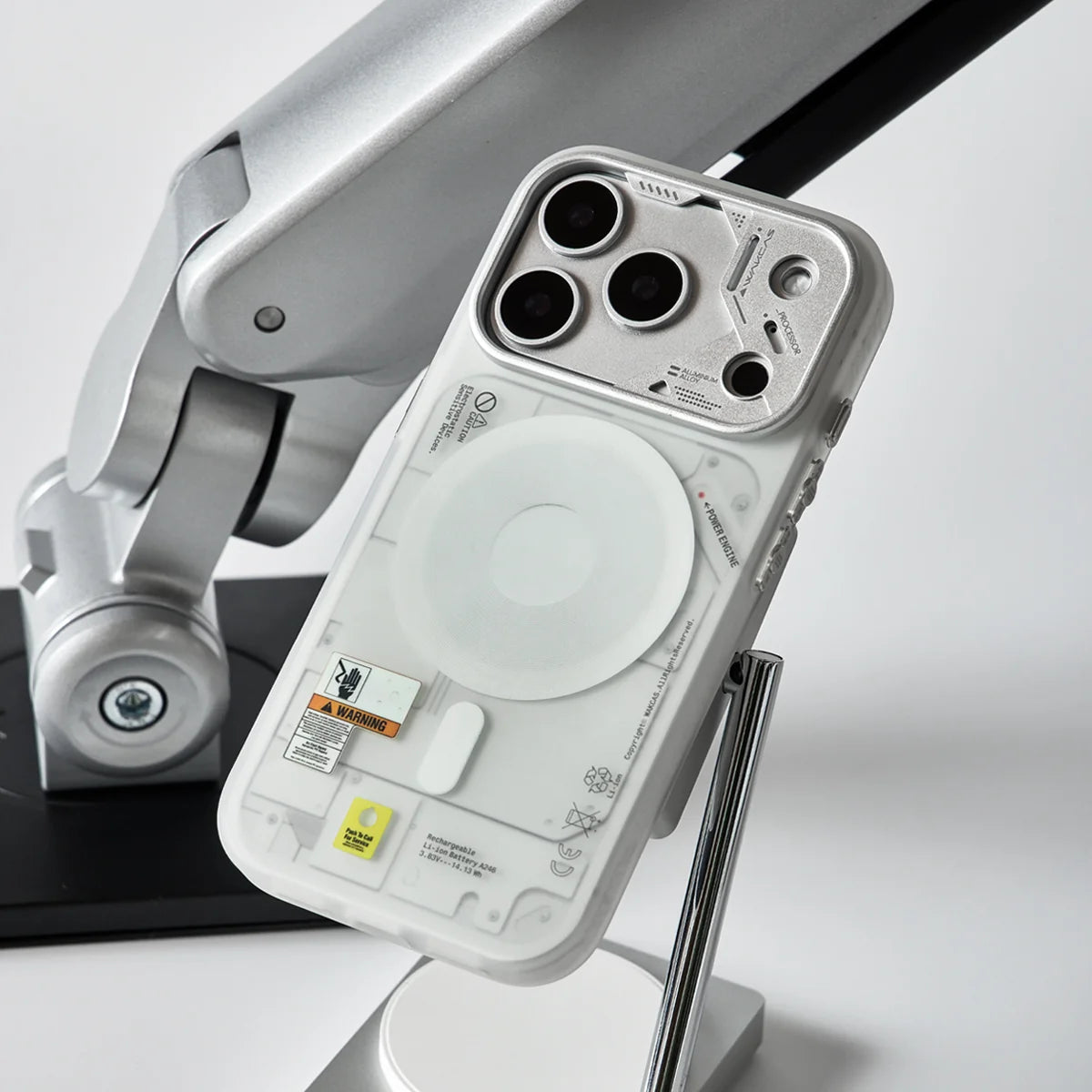 Frosted Mechanical Anti-Drop Magnetic iPhone Magsafe Case for iPhone 17 Pro Max