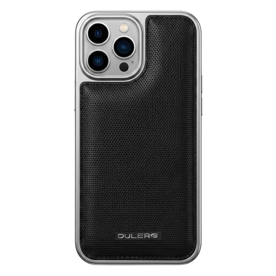 TecHub Dulero Pump luxury electroplated shiny iPhone 15 Pro Max case with sleek, reflective finish and durable protection.