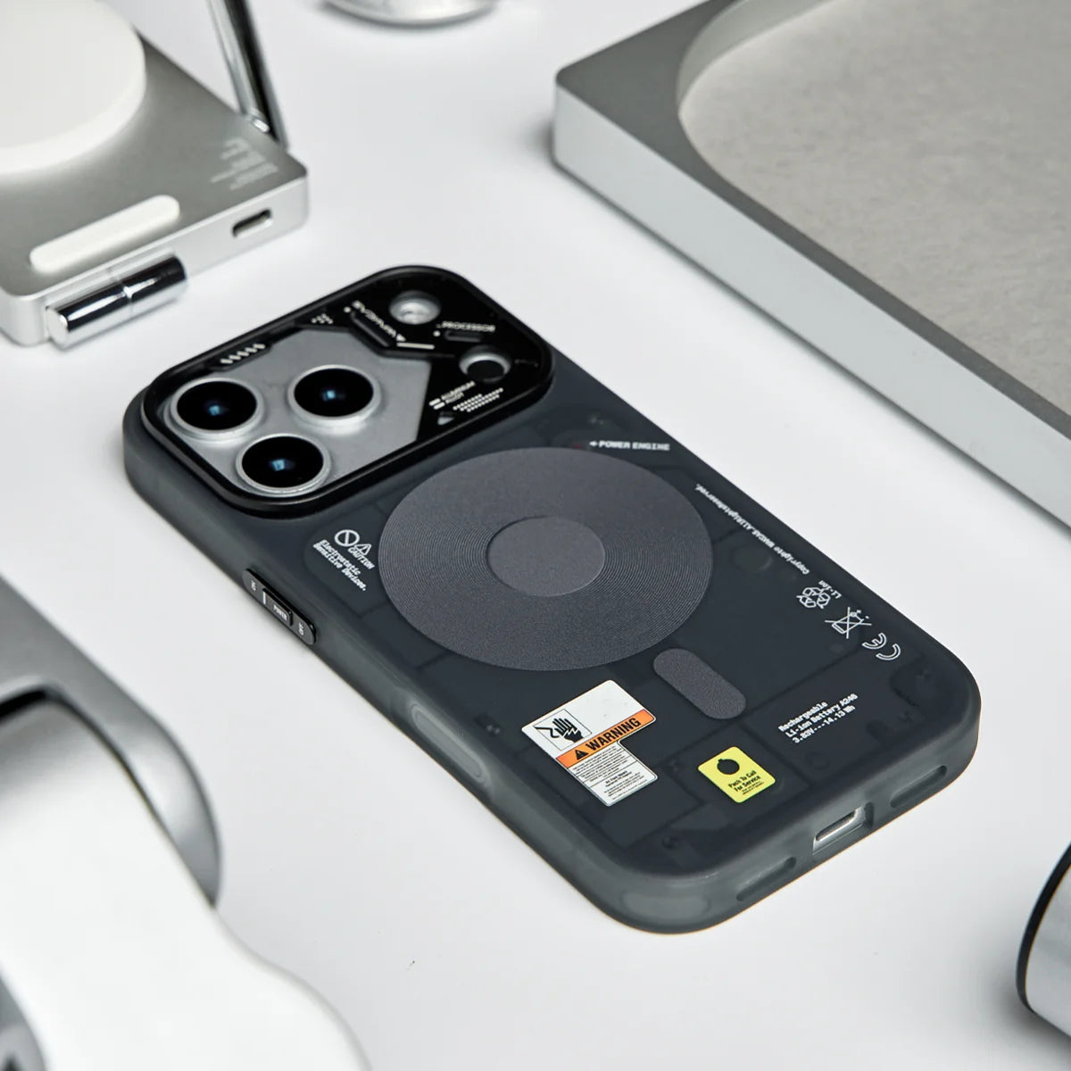 Frosted Mechanical Anti-Drop Magnetic iPhone Magsafe Case for iPhone 17 Pro Max