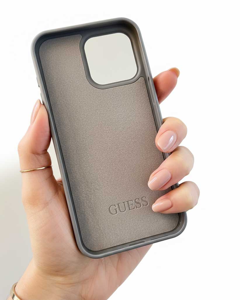 Guess 4G Patterned Textured Silicone MagSafe Case for iPhone 16 Pro - Pink