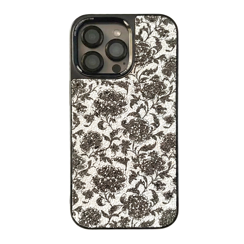 TecHub Puloka Resplendent Series floral texture case for iPhone 16 Pro Max, showcasing a stylish protective phone cover with floral design.