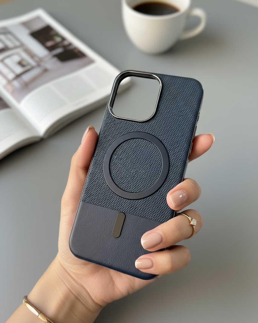 Luxury Design Electroplated PC Hard PU Case for iPhone 15 Pro Max