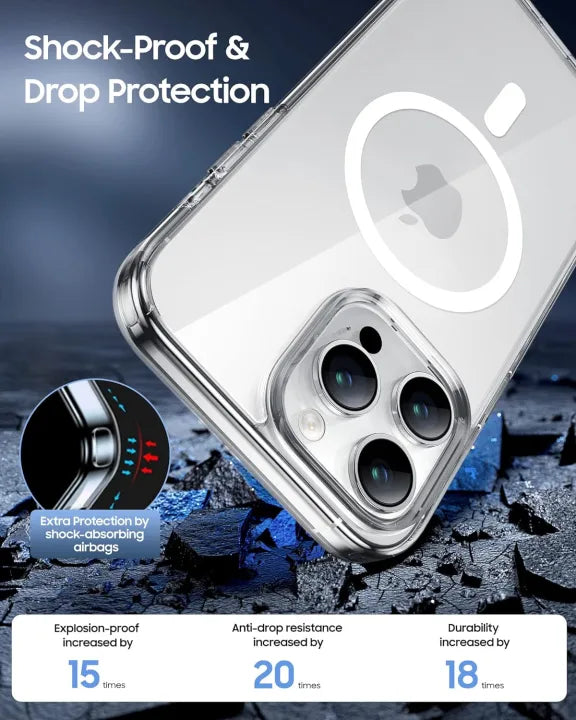 Lanex Crystal Clear MagSafe Case for iPhone 15 Pro Max