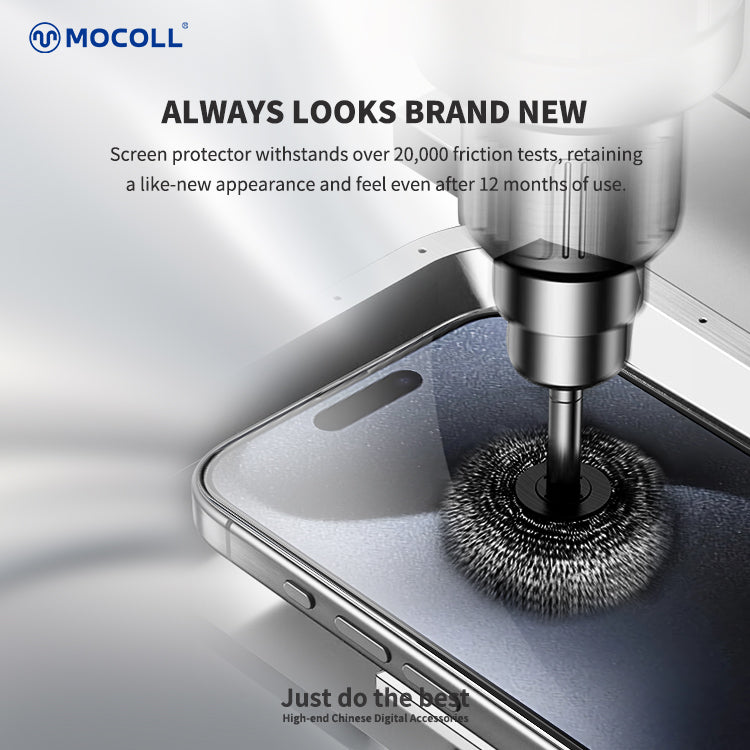 Mocoll 2.5D Double Reinforced HD Full Cover Tempered Glass Screen Protector For iPhone 16 Pro Max