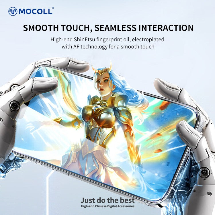 Mocoll 2.5D Double Reinforced HD Full Cover Tempered Glass Screen Protector For iPhone 16 Pro Max