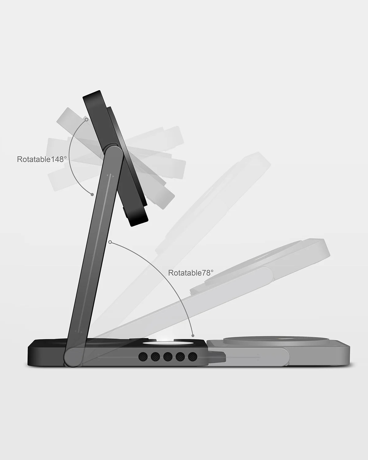 AULUMU M01 4-in-1 Folding Wireless Charging Station & Pad | Magnetic - TecHub