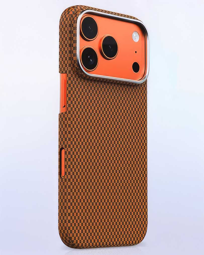 TecHub Lanex Luxury MagSafe iPhone 17 Pro Max case with ultra-slim diamond cut carbon fiber design, showcasing sleek and protective style.