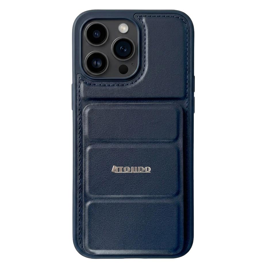 Leather MagSafe stand case for iPhone 14 Pro Max, shockproof protective cover with stand feature, stylish and durable design.