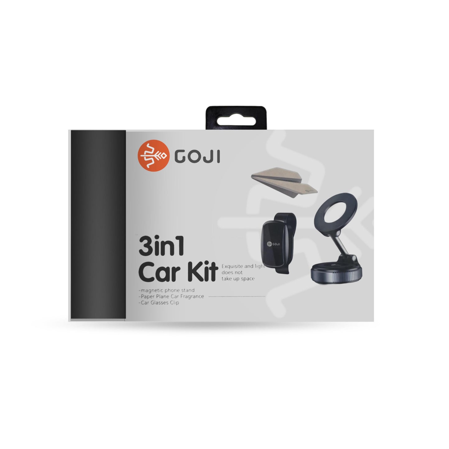 GOJI 3in1 Car Kit Magsafe Holder Suction Cup Phone Mount Adjustable Swivel Lock, for Your Car/Gym/Mirror - Black