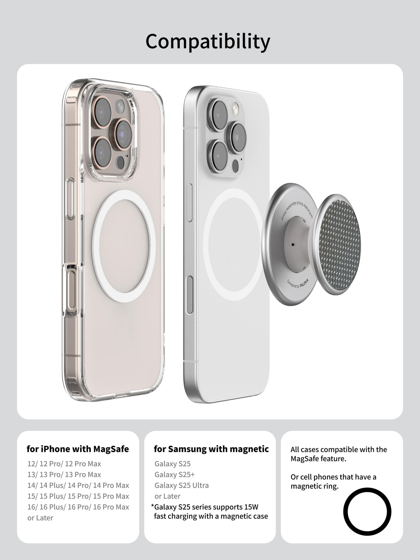 Puloka Carbon Fiber MagSafe Grip Holder