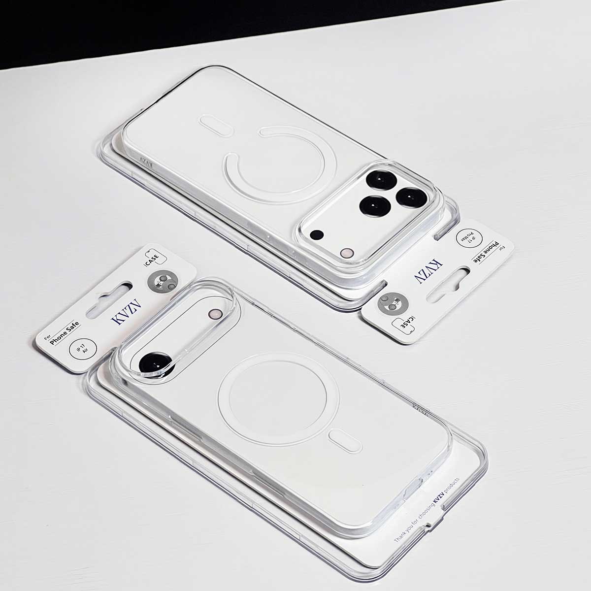 KVZV PC Transparent Magnetic MagSafe Case for iPhone 17 Pro Max