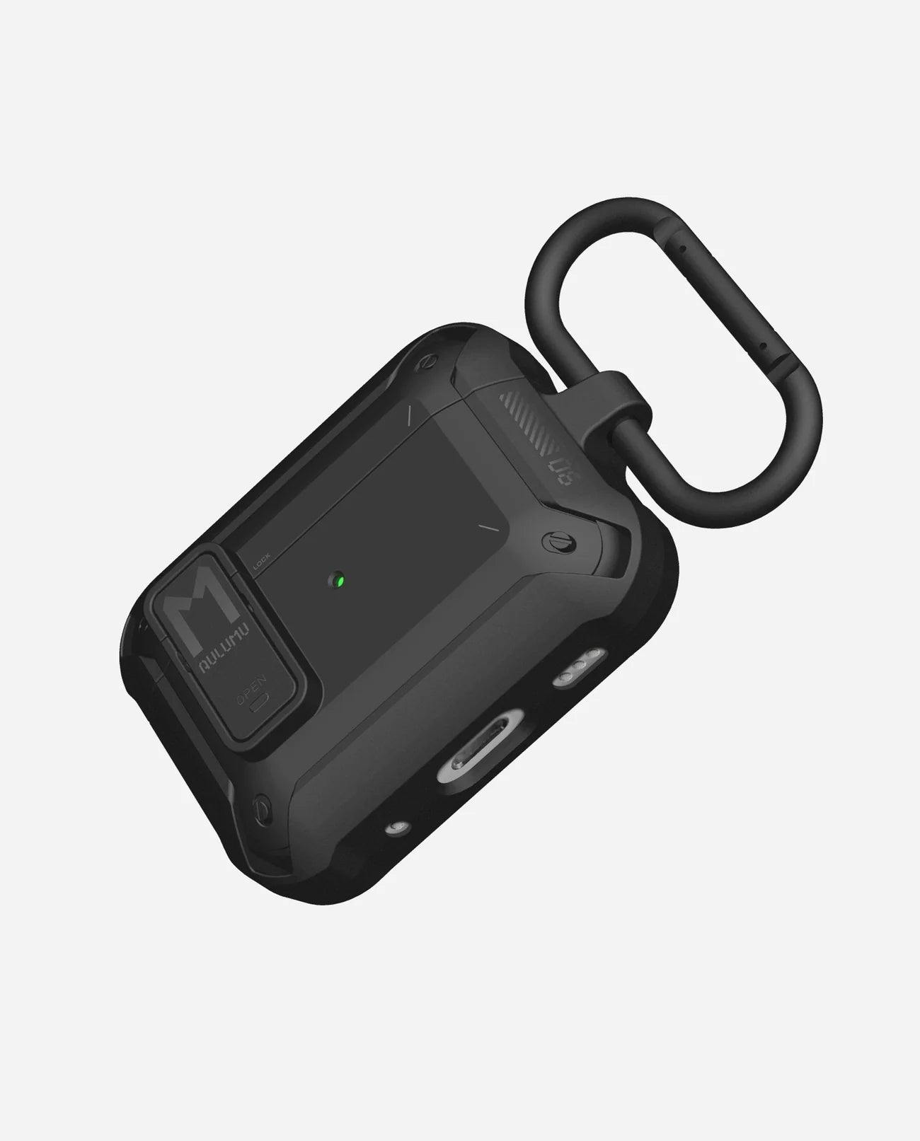 AULUMU A19 AirPods Pro Case with Lock & Keychain for AirPods Pro 1&2 - Black