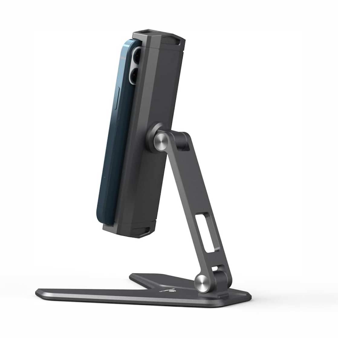 Boneruy Foldable 360 Rotating Adjustable Aluminum Mobile Phone Tablet Stand Holder - Grey - TecHub