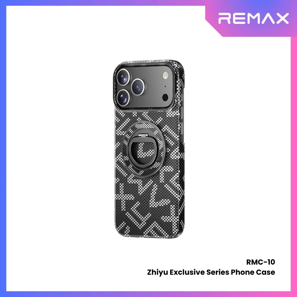 REMAX RMC-10 iPhone 17 Pro Max case from Zhiyu Exclusive Series, featuring a sleek protective design for the latest Apple smartphone.