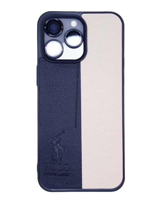 Polo Leather Case for iPhone 14 Pro Max - Navy Blue