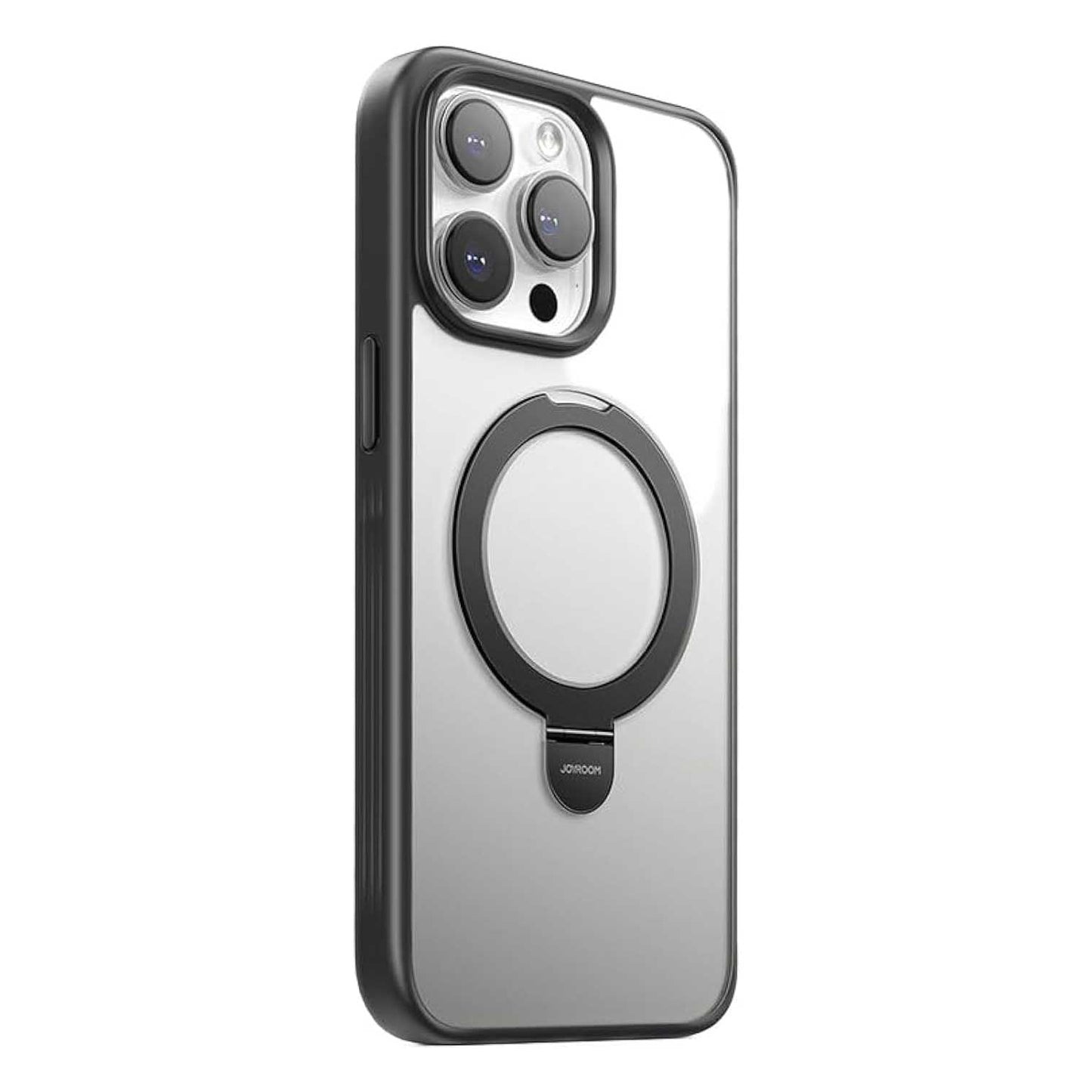 TecHub JOYROOM JR-BP004 Matte MagSafe case for iPhone 15, transparent with smooth finish and precise cutouts.