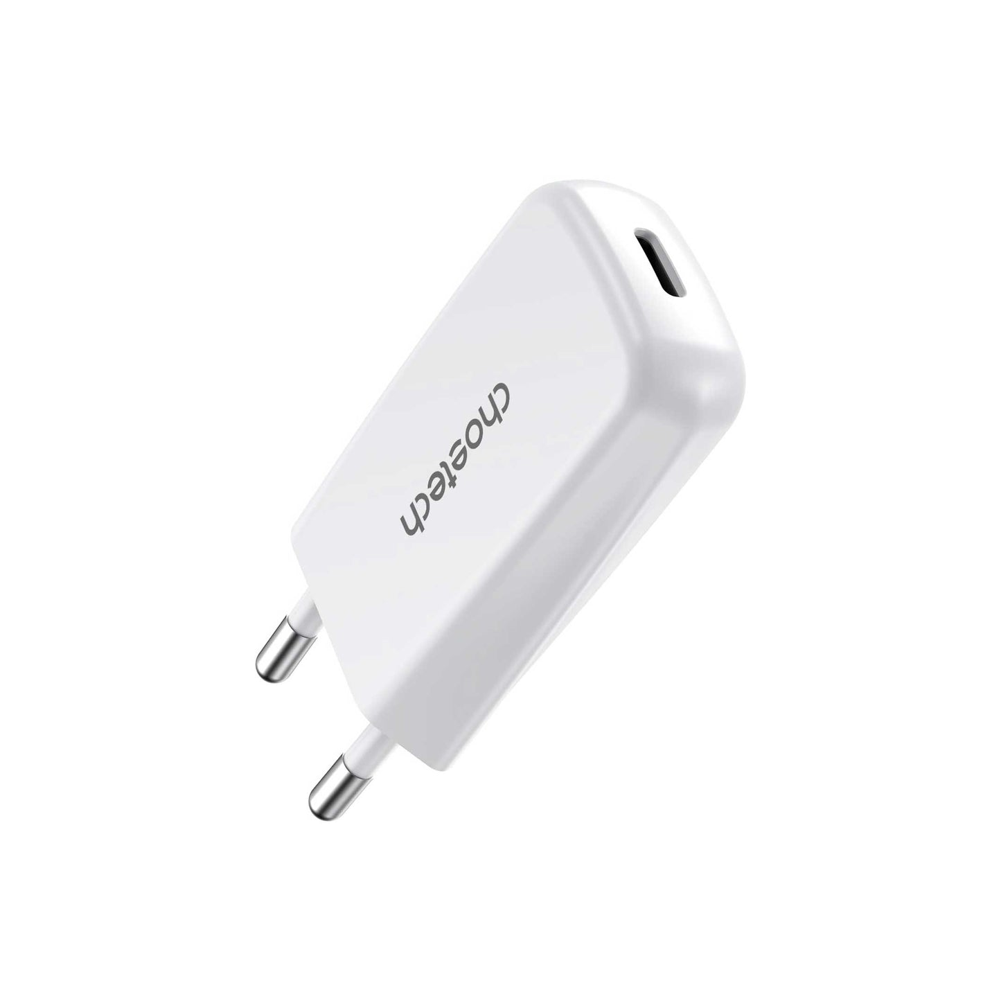 Choetech PD3080 Ultra-Slim Wall Charger, 20W USB-C PD Fast Charging, Compact Lightweight Design – White