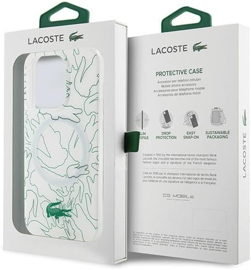Lacoste MagSafe Hard Case Double Layer for iPhone 15 Pro Max