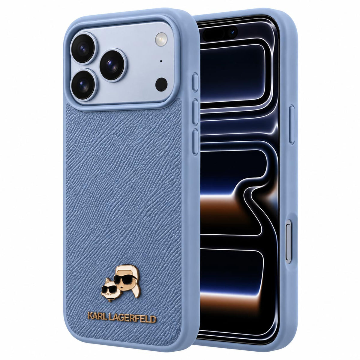 Karl Lagerfeld Smooth Karl & Choupette Emblem MagSafe Case for iPhone 17/18 Pro Max