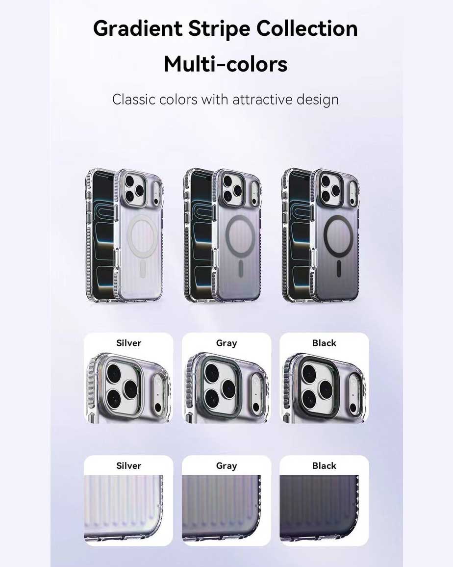 Lanex Striped Gredient Suitcase Magnetic Case for iPhone 17 Pro Max - TecHub