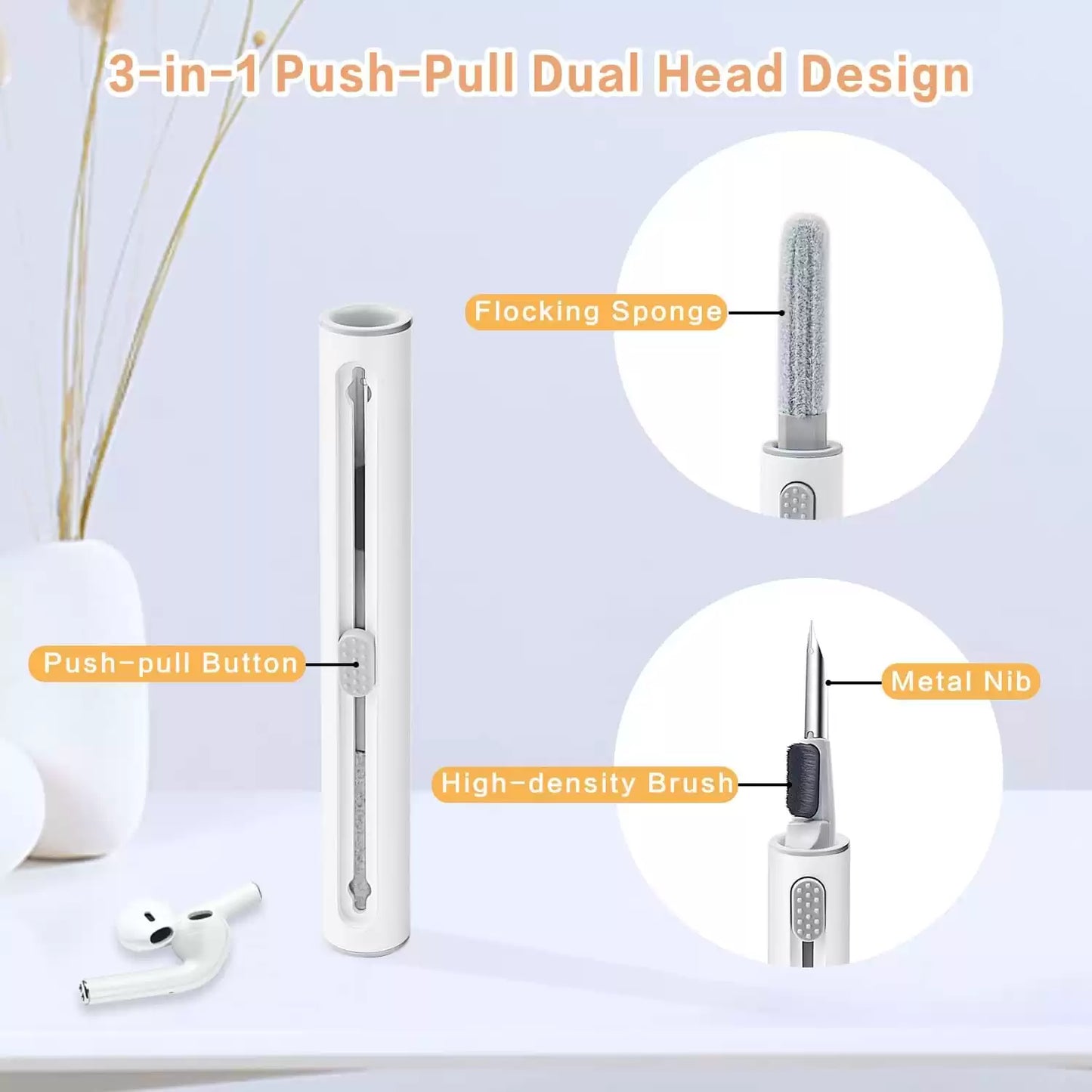 Bluetooth Earbuds Cleaning Pen, Multi-function Cleaning Headphones Kit with Soft Bluetooth earbuds cleaning pen,multi-function cleaning headphones kit with soft Brushrush - TecHub