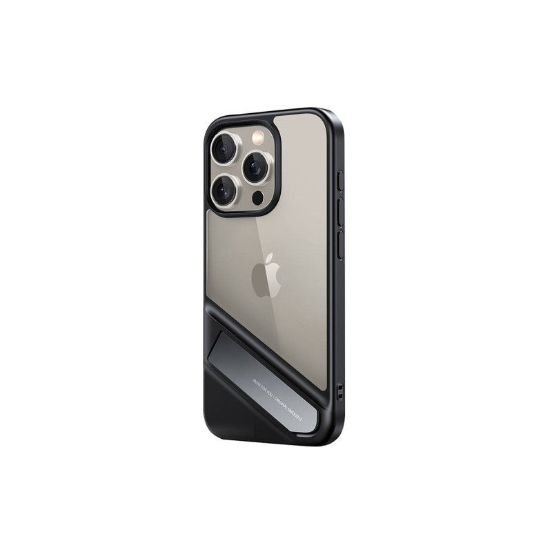 UGREEN Kickstand Protective Case for iPhone 15 Pro Max - Clear Black