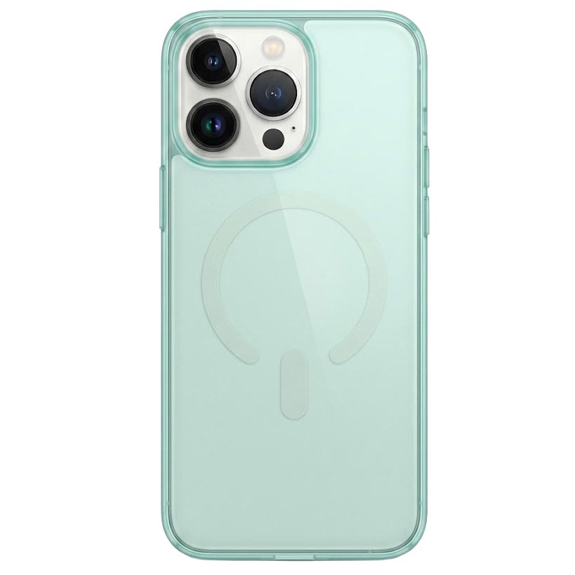 Colorful electroplated magnetic iPhone 14 Pro Max case by TecHub, showcasing a vibrant, shiny finish with magnetic edges.