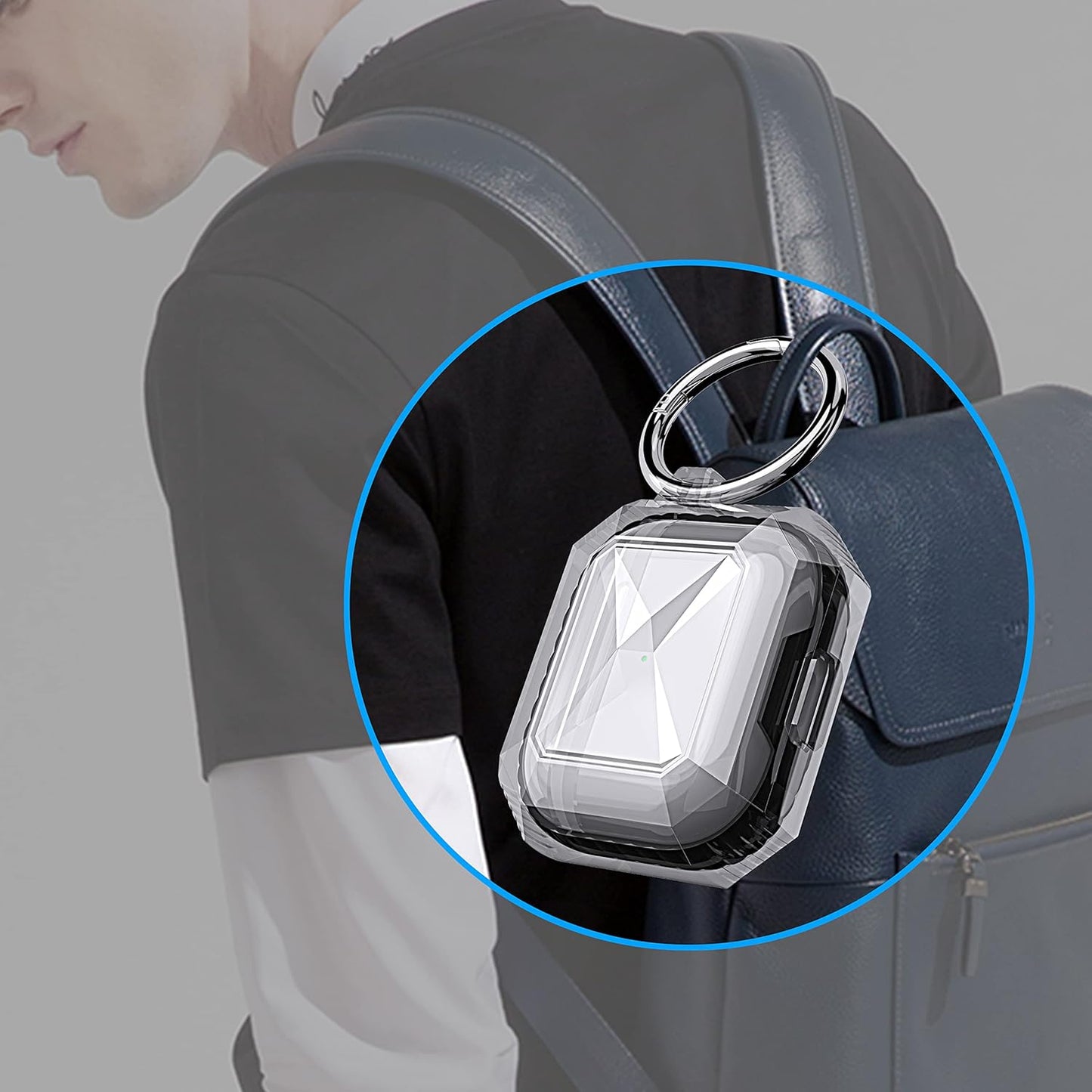 Soft TPU+ Hard PC Airpods 4th Generation Cover Shockproof and Scratch-Resistant 360 Degree Protection - Clear