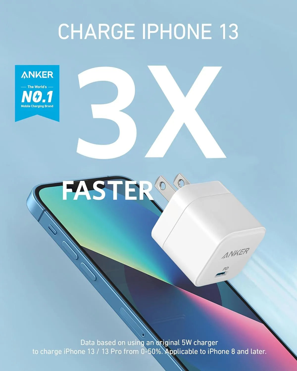 Anker PowerPort III USB-C Wall Charger 20 Watt - White - TecHub