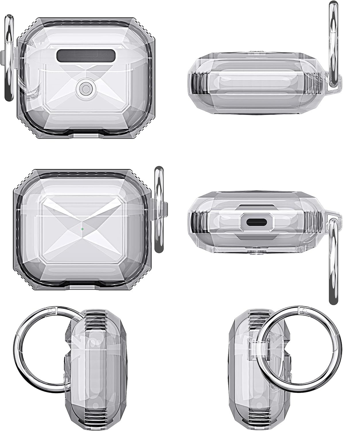 Soft TPU+ Hard PC Airpods 4th Generation Cover Shockproof and Scratch-Resistant 360 Degree Protection - Clear