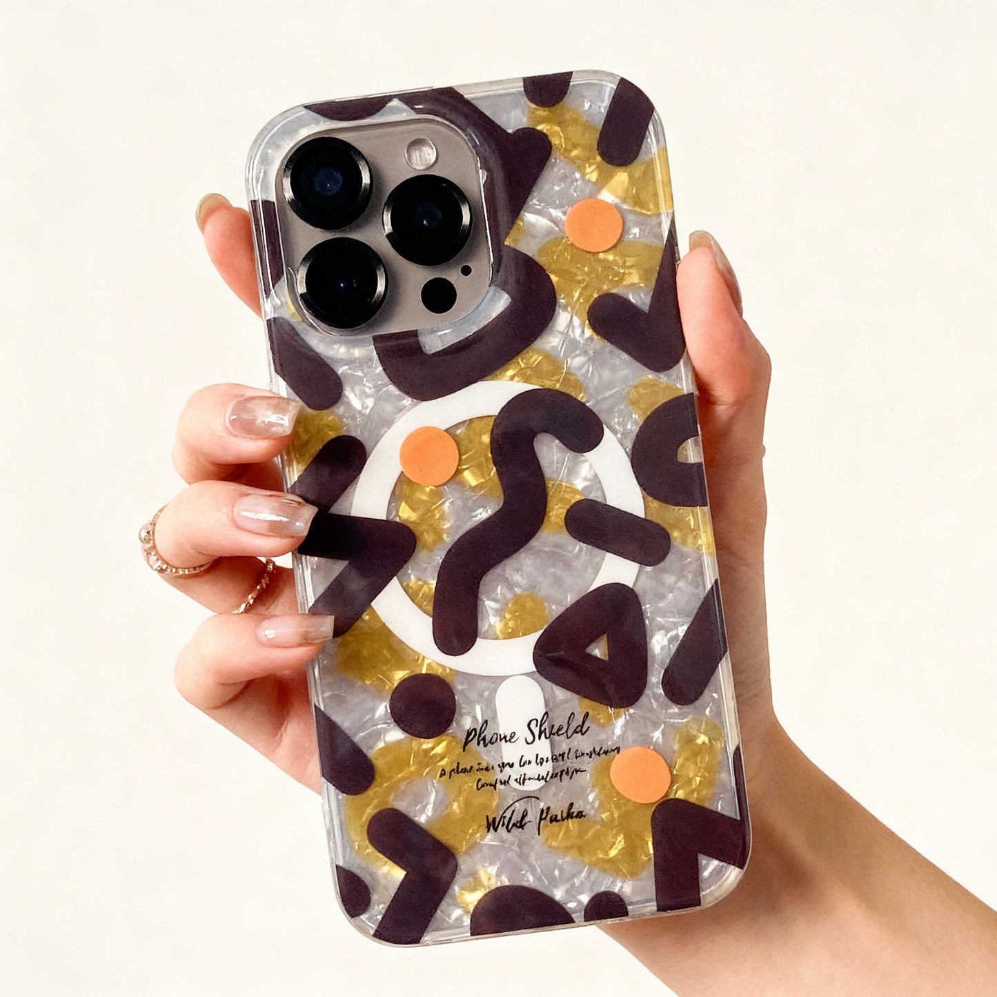 Original Graffiti Ornaments Magsafe Magnetic Case For iPhone 16 Pro Max - Black