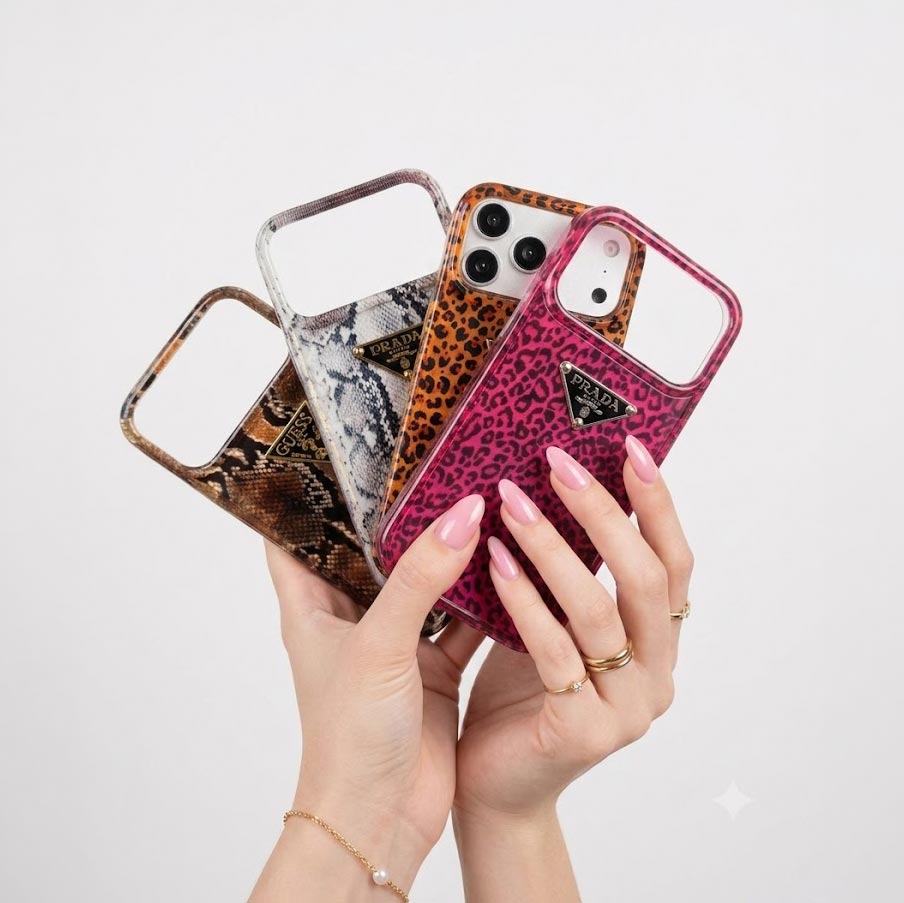 Luxury Premium Cheetah Brand Designers Glossy Case for iPhone 17 Pro Max