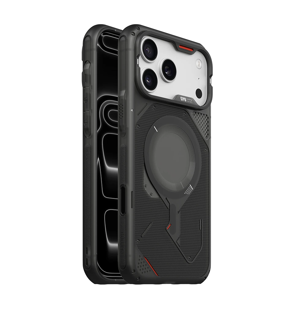TecHub AULUMU A18 rugged outdoor case for iPhone 17/18 Pro Max, black protective case with textured grip for durability.