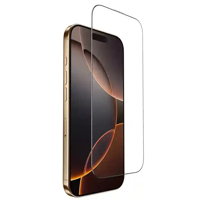 Joyroom TecHub iPhone 17 Pro Max silk printing screen protector showing clear, smooth glass with silk finish for the Apple device.