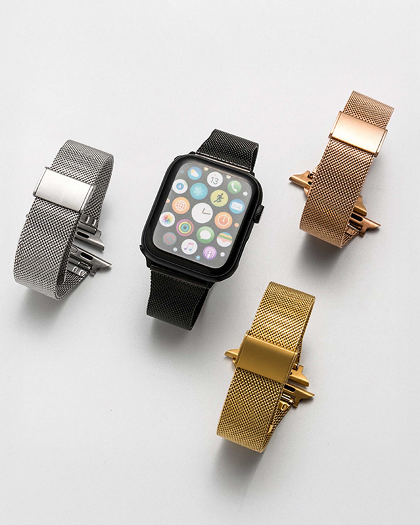 Milanese Stainless Steel Mesh Strap for Apple Watch 42/44/45/46/49 mm