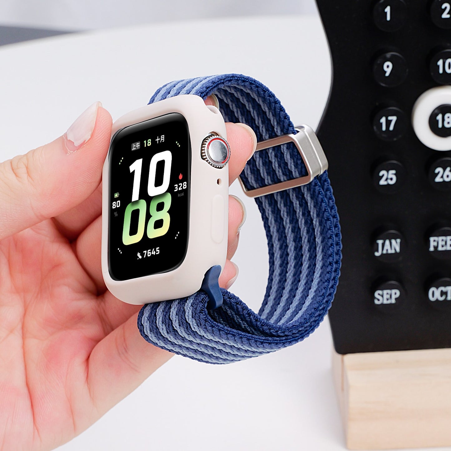 Nylon Double Stripes Band for Apple Watch 42/44/45/46/49 mm - TecHub