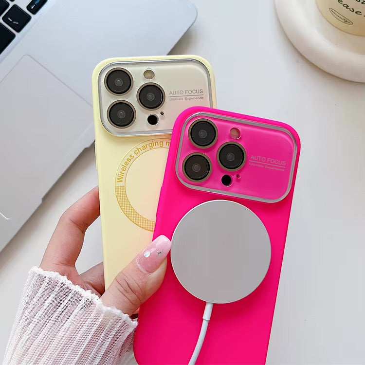 Liquid silicone magnetic case for iPhone 14 Pro Max by TecHub, featuring a sleek, flexible design with built-in magnets for easy attachment.