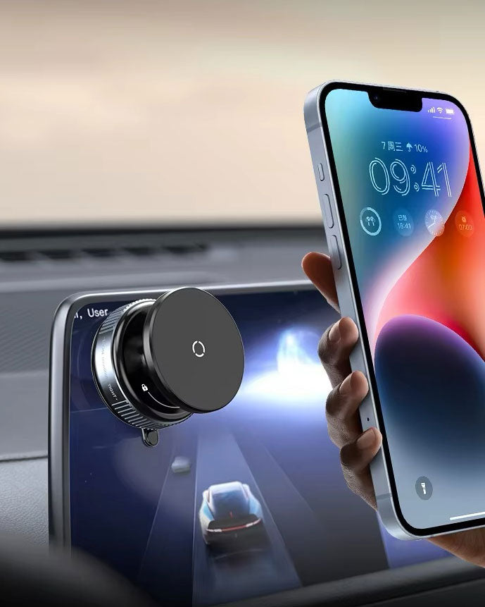 GOJI G2 Vacuum Magnetic Vacuum Phone Holder Vacuum 360 Degree Rotation and Super Strong Magnetic - Black - TecHub