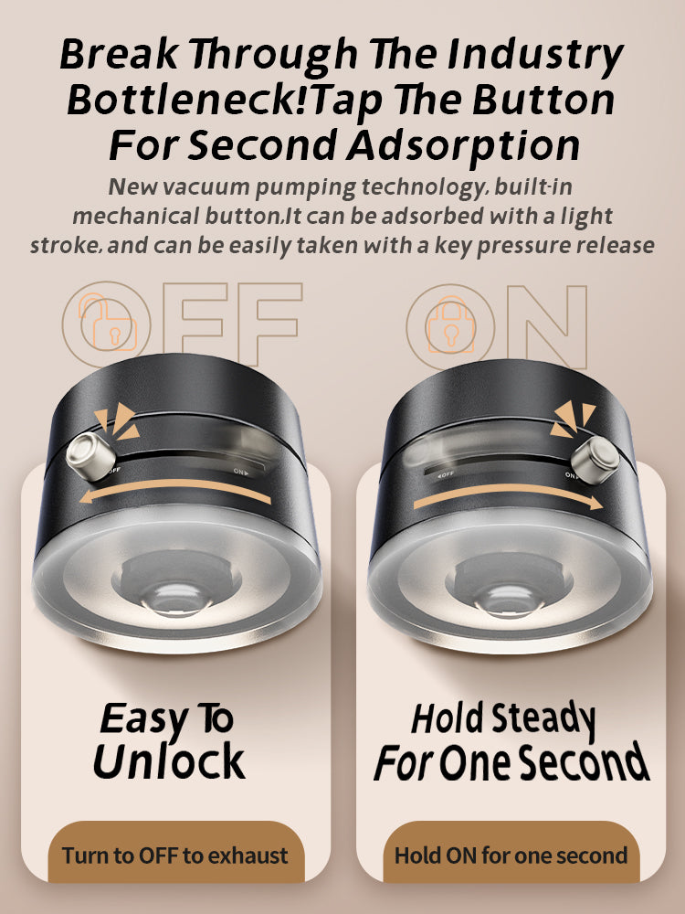 GOJI G10 Vacuum Magnetic Vacuum Phone Holder Vacuum 360 Degree Rotation and Super Strong Magnetic - Black