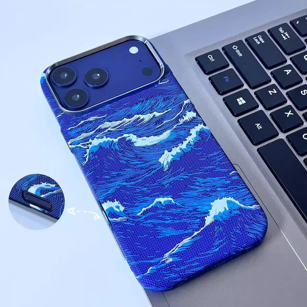 FreeAir MagSafe Waves Carbon Premium Design Case for iPhone 17 Pro Max