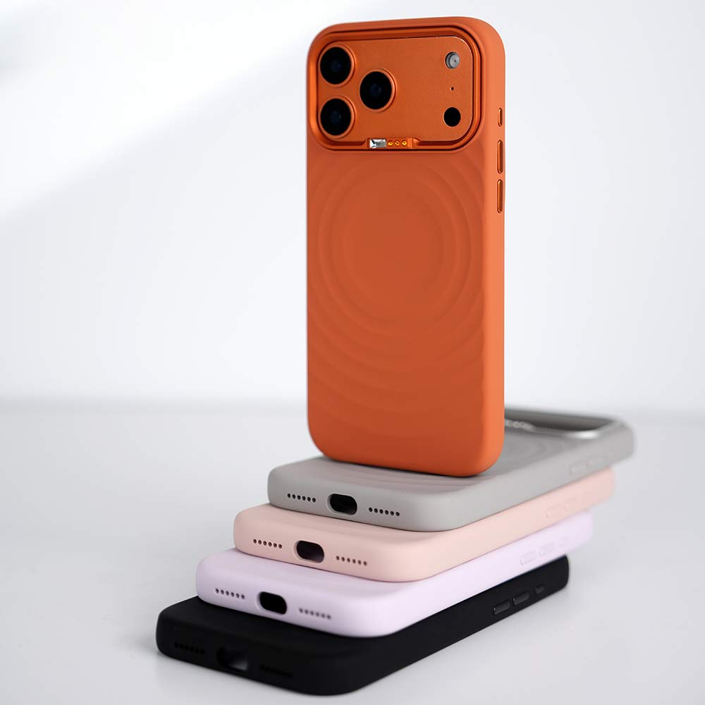 Face Design Lens Frame Inlaid with Diamond Liquid MagSafe Silicone Case for iPhone 17 Pro Max
