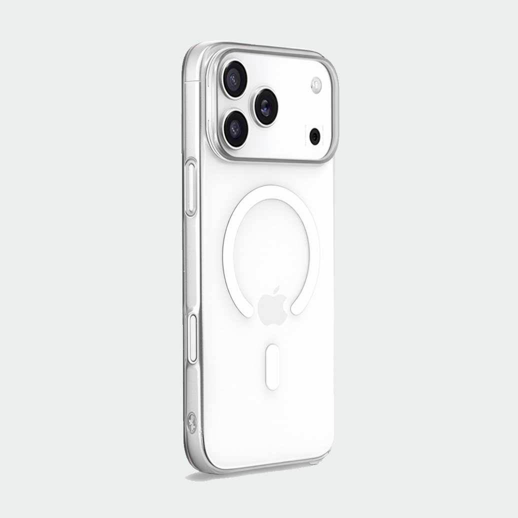 Clear acrylic case for Apple iPhone 17 Pro Max with MagSafe, designed by TecHub, showing the transparent protective cover.