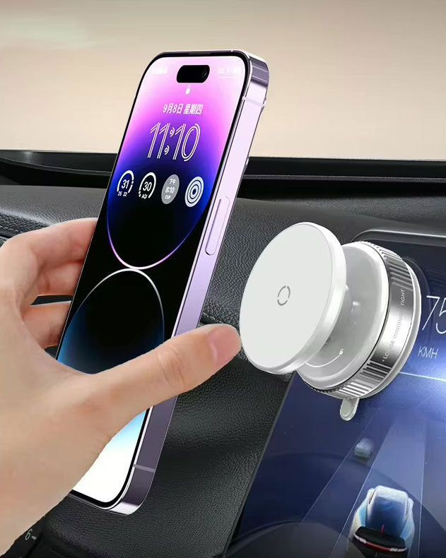 GOJI G2 Vacuum Magnetic Vacuum Phone Holder Vacuum 360 Degree Rotation and Super Strong Magnetic - White