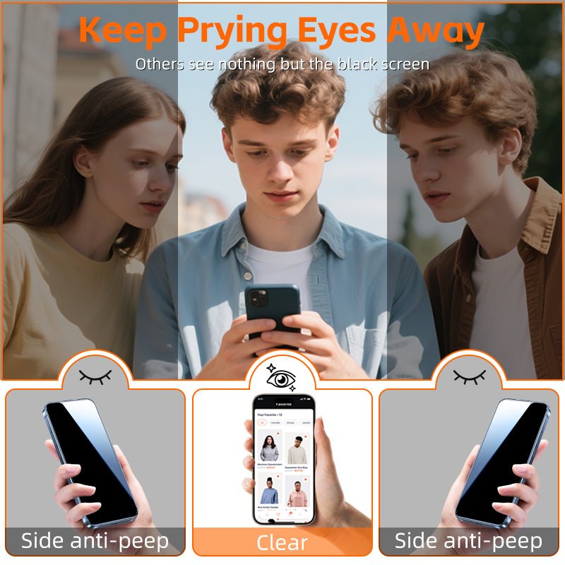 Iron Full Privacy Black Tempered Glass Screen Protector for iPhone 17 Pro Max - TecHub