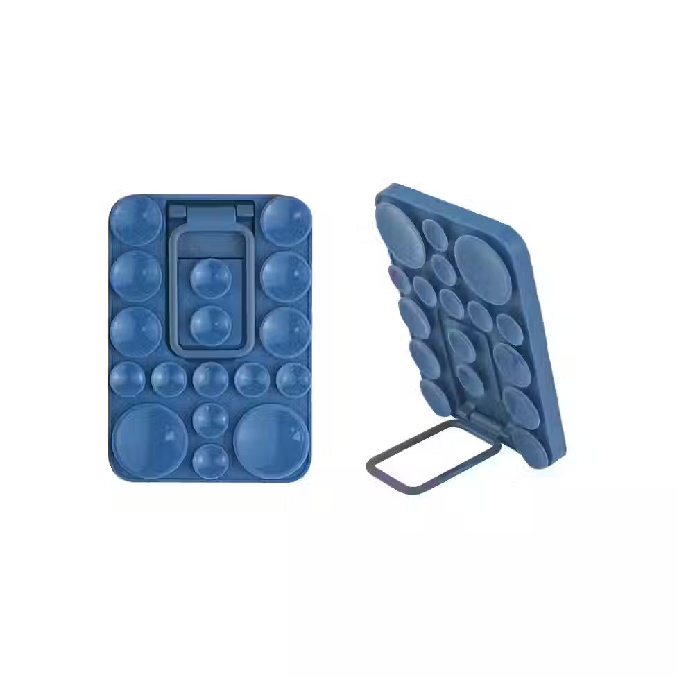 Silicone Suction-Cup Phone Self-Adhesive Holder Bracket Back-Mount - Blue
