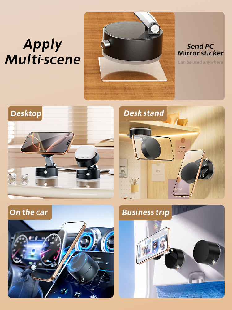 GOJI G10 Vacuum Magnetic Vacuum Phone Holder Vacuum 360 Degree Rotation and Super Strong Magnetic - Black